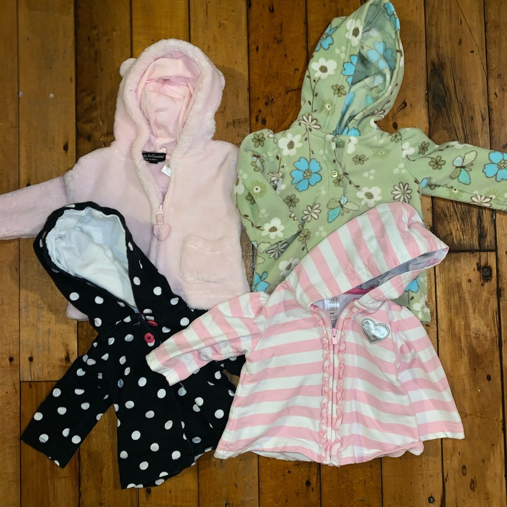 6 month girl jacket lot !